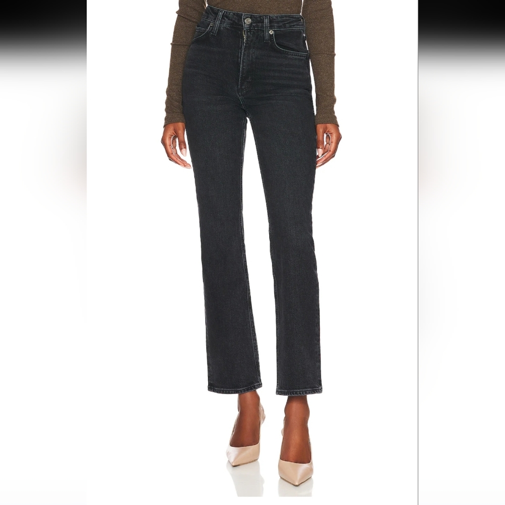 AGOLDE | NWT US 24 Vintage High Rise Bootcut Denim Jeans | faded black Techique